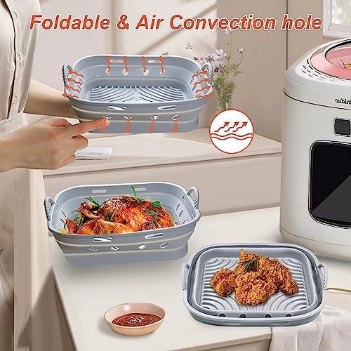 Air Fryer Silicone Mould + Gloves + Oil Brush + Food Clip + Dish Brush - Aluminum, Plastic 7 piece(s)