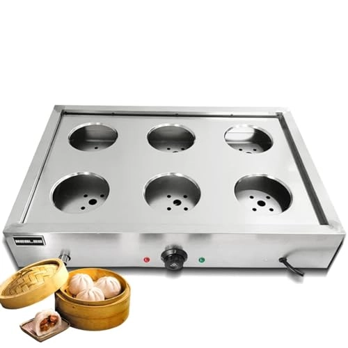 Desktop Steamed Buns Machine - Six-Hole 30-110C Dry Boiling Alarm