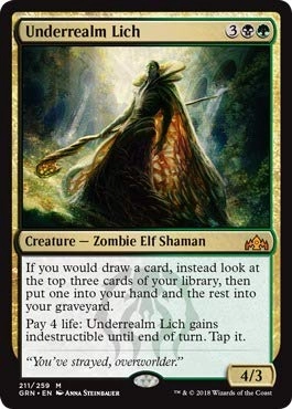 Magic: the Gathering Underrealm Lich - Mythic Rare Guilds of Ravnica