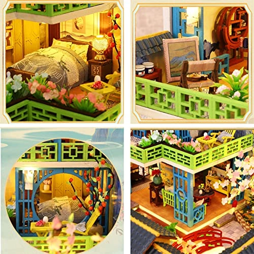 3D Wooden Assembly Dollhouse - Paper Wood P013-zy