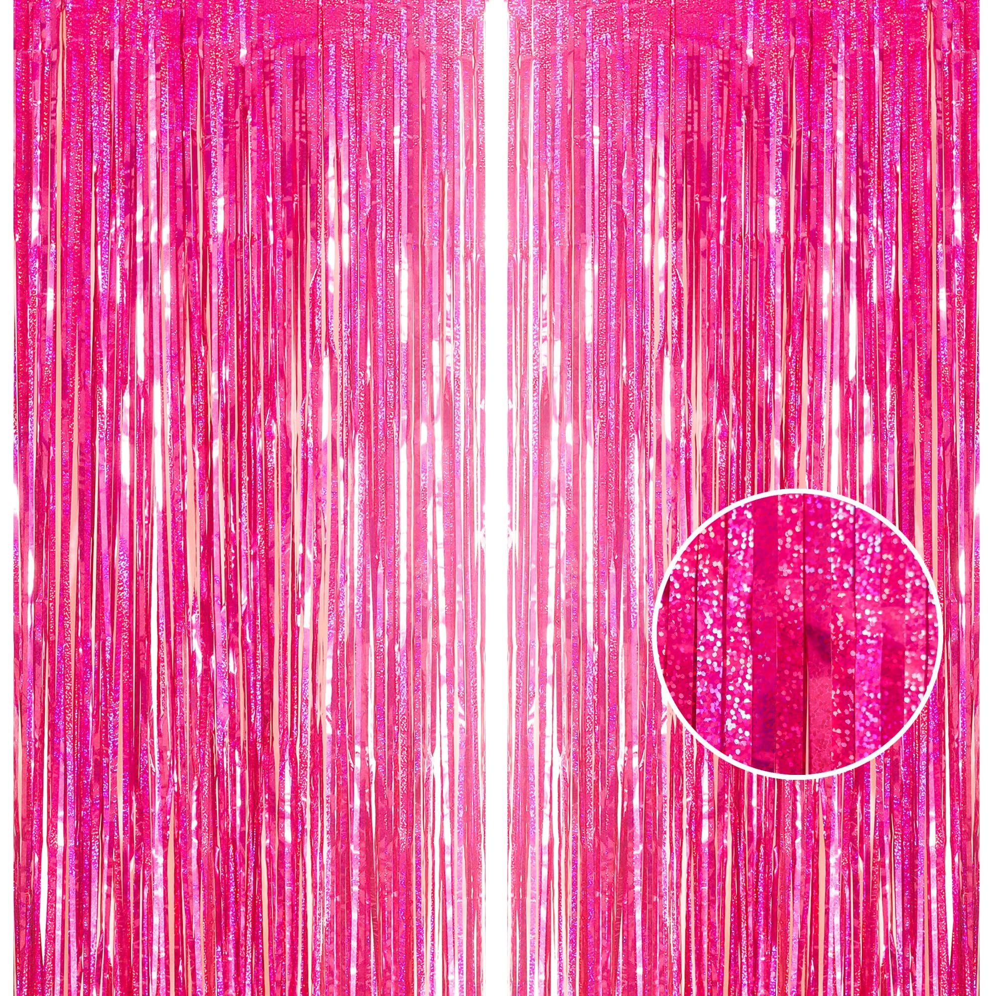 Tinsel Foil Fringe Curtain - 2pcs Birthday, Graduation