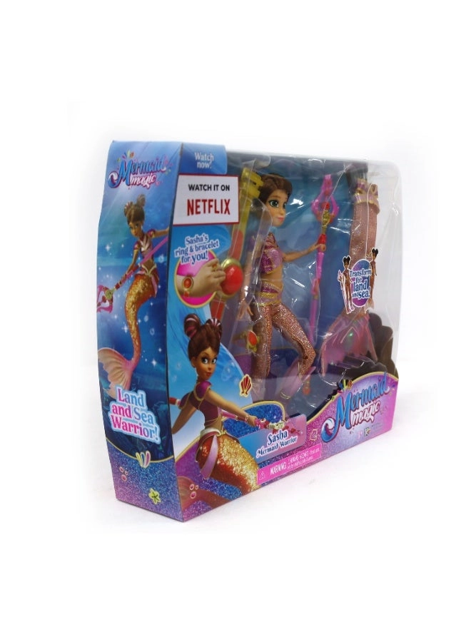 Sasha Warrior Doll - 9-Inches Land and Sea Transformation 2-in-1