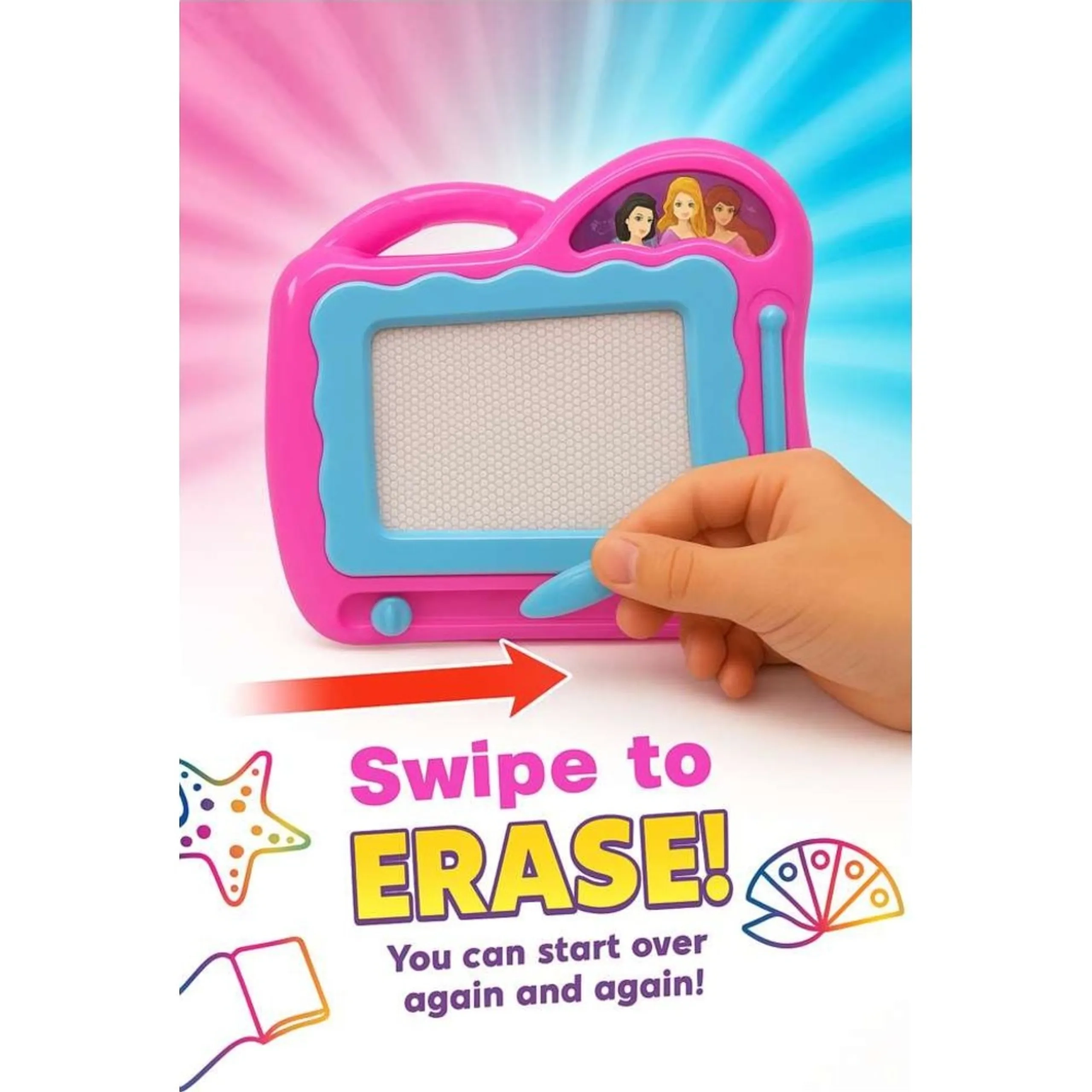 Princess Educational Doodle Drawing Board - 3+ years with Stylus