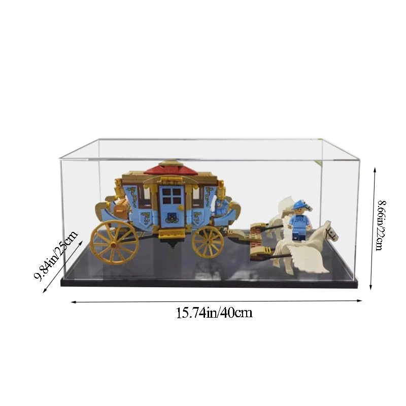 Acrylic Display Case - Compatible with 75958 Transparent Black Bottom