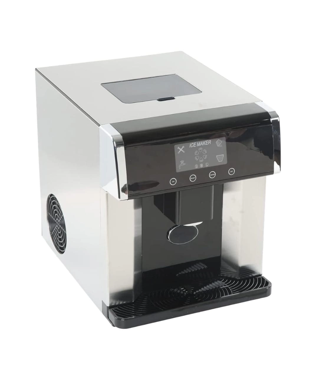 Nicsware Ice Maker with Water Dispenser - 2-in-1 Countertop Fast Crystal-Clear Ice Making