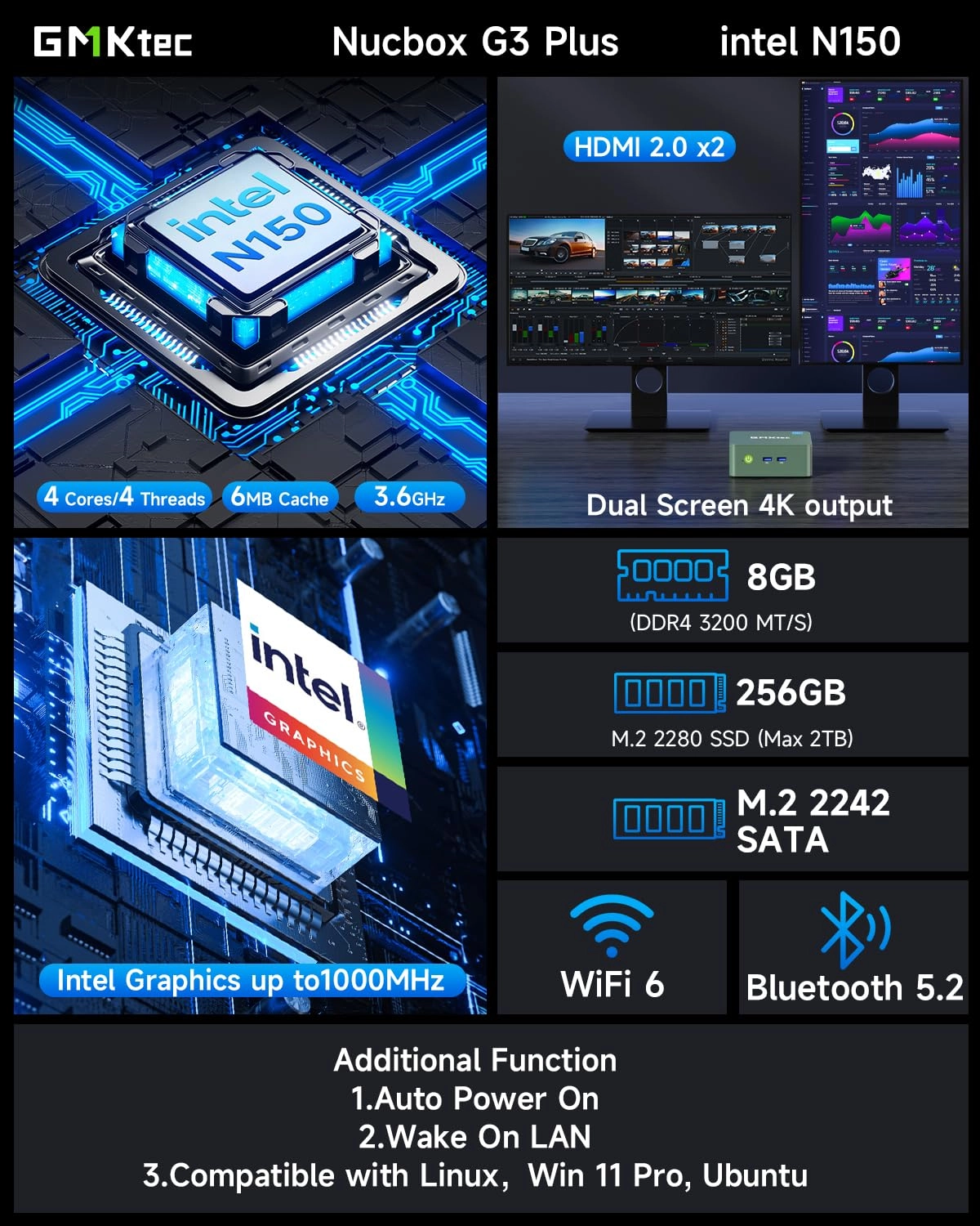 G3 Plus - 8GB 256GB Twin Lake N150