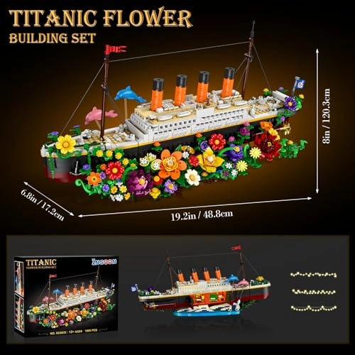 Flowers Titanic - 1860 Pieces with Light