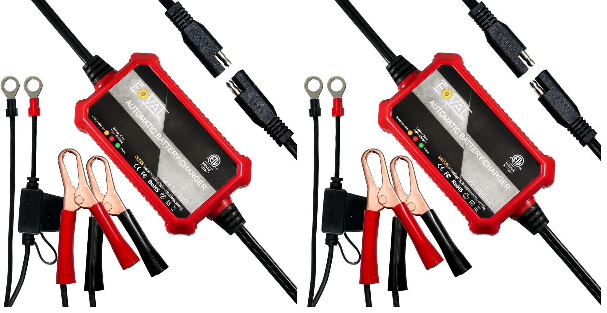 foval Automatic Trickle Battery Charger - 12V 1000mA