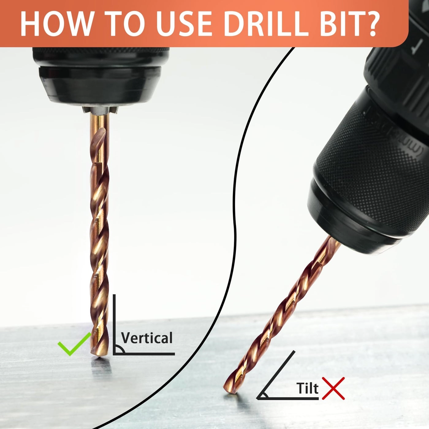 Cobalt Drill Bit Set - M35 High Speed Steel 13PCS 1/16"-1/4"