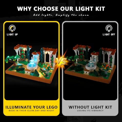 Light Kit for Lego-10359 Fountain Garden - LED Warm White