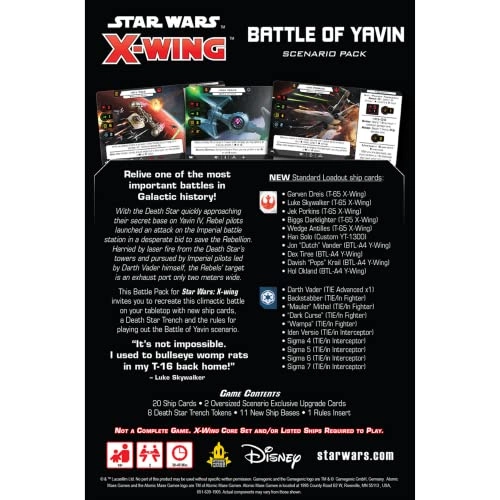 Star Wars X-Wing 2nd Edition Battle of Yavin Battle Pack
