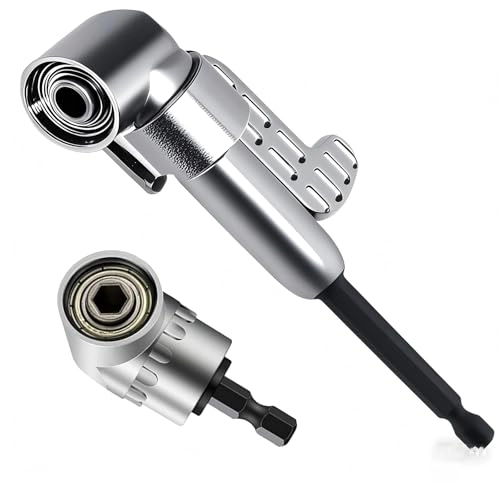 Right Angle Drill Adapter - 105 Degree Magnetic 1/4" 3/8" Hex Shank Pack