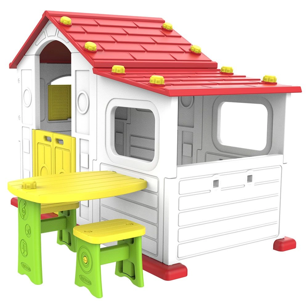 Tomo Big Playhouse - Table & Chairs UV-Protected Plastic