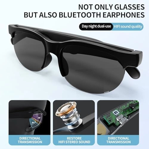 Smart Bluetooth Sunglasses - 130+ Language Translator 8H Battery Waterproof