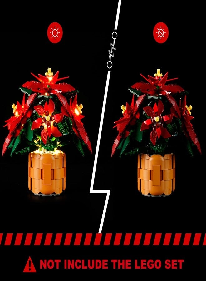 Light Kit for Lego Poinsettia - Innovative Led Lighting Compatible with Lego Icons 10370