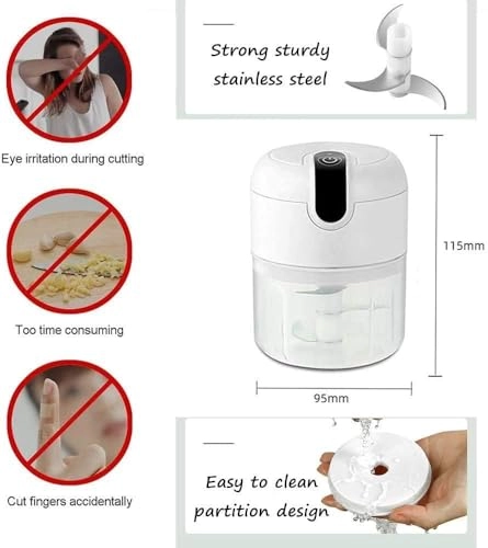 Mini Electric Food Chopper - Wireless Rechargeable