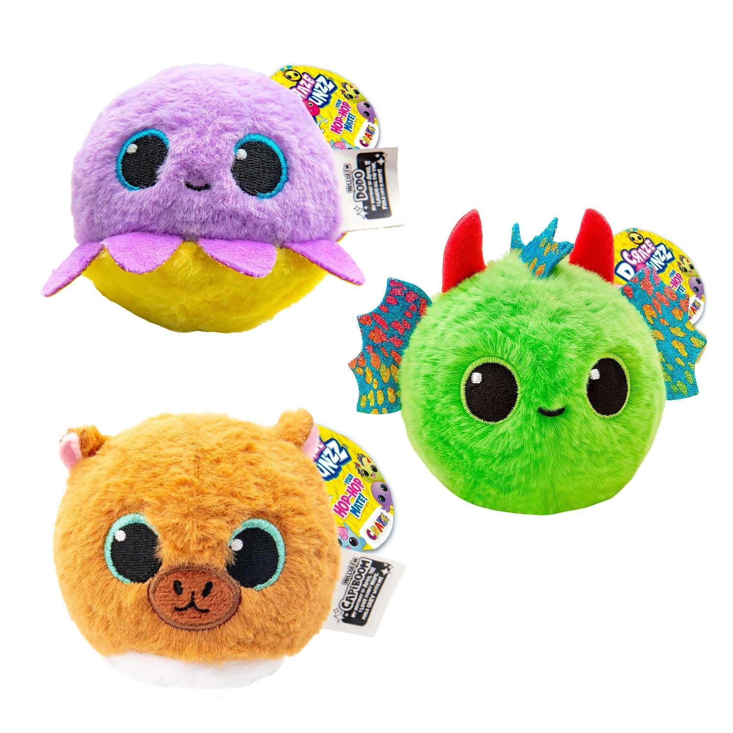 CRAZE Momo, Dodo and Capiboom BOUNZZ Funpack 7.7 cm Plush