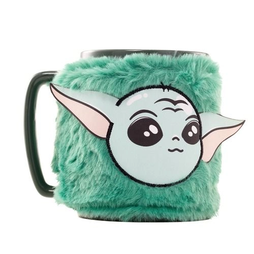 Generic The Mandalorian Grogu Mug - Fuzzy Removable Cover Ceramic