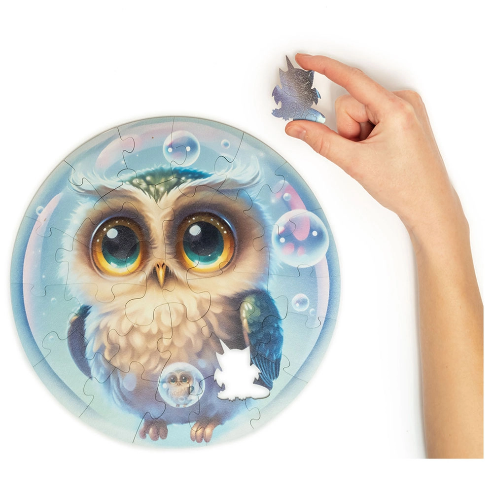 Owl Bubblezz Wooden Puzzle (4107390-Owl_Bubblezz) - 30 pcs