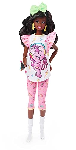 Barbie Rewind Series - Curly Black Hair Pajama Party Ages 6+