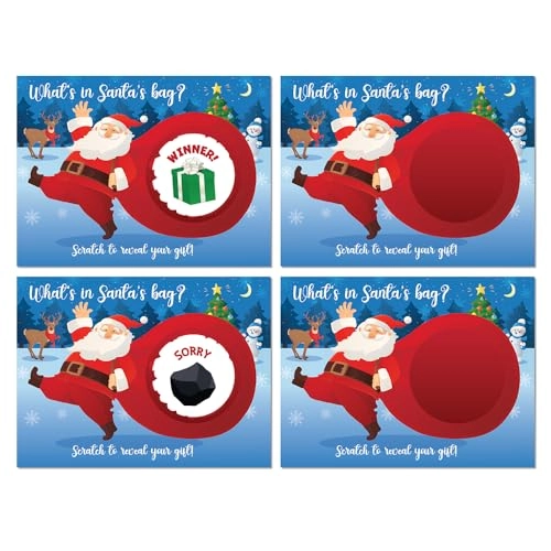 Santa's Bag Holiday Scratch Off Game Cards - English 26 Adult