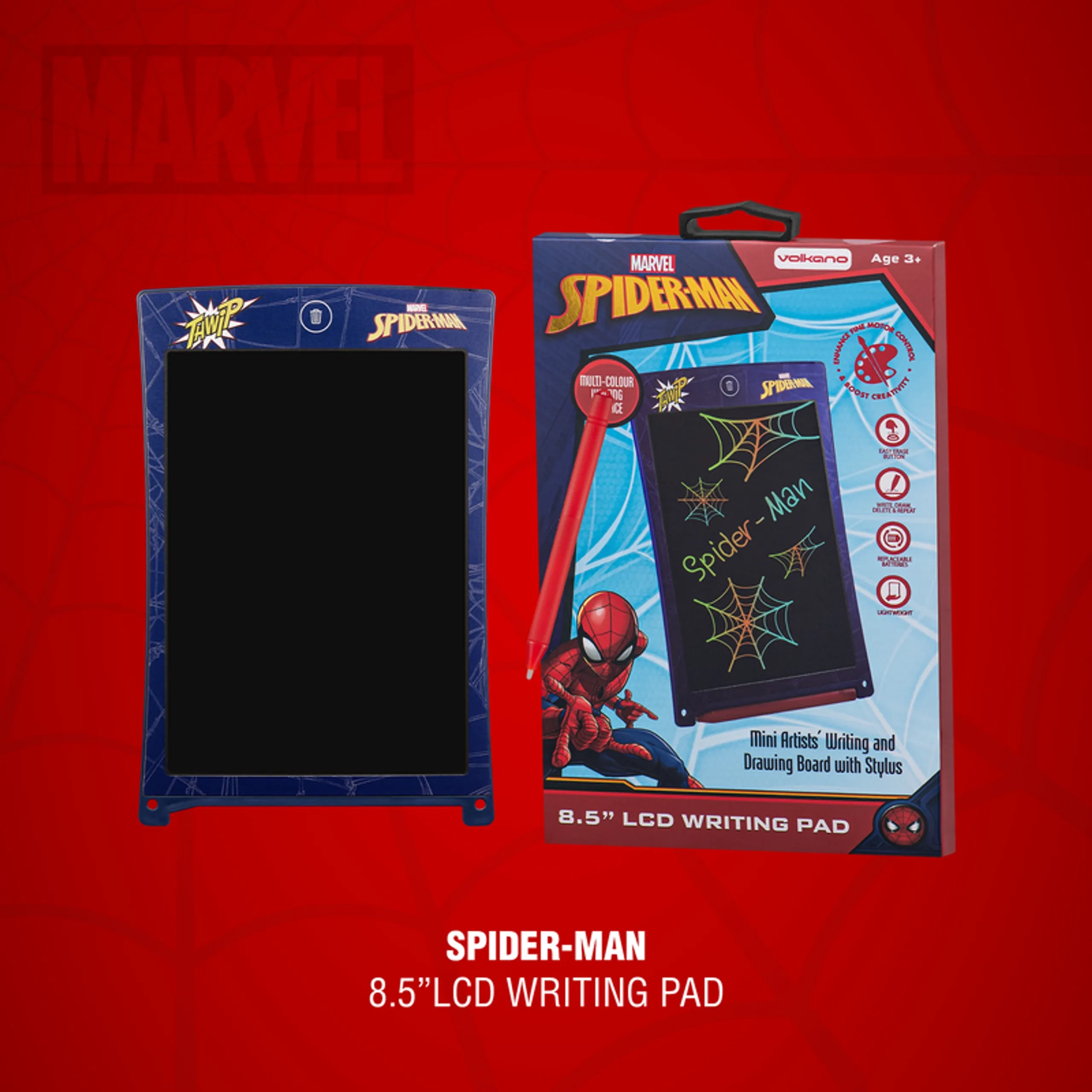 Spider-Man LCD Writing Pad - 3+ years With Stylus
