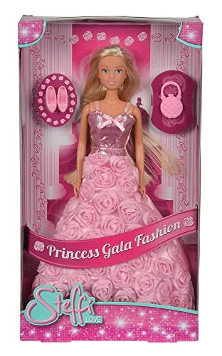 Steffi Love Princess Gala Fashion Doll - 29 cm Rose-embroidered dress Ages 3+
