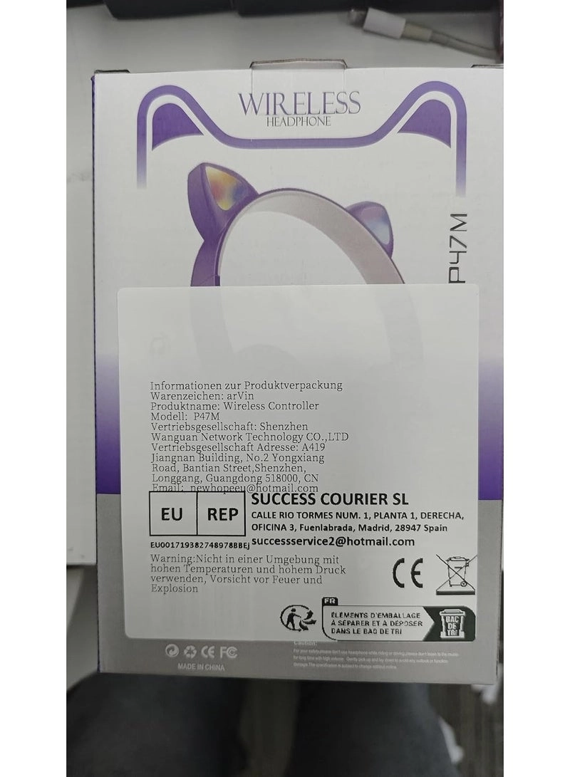 Cat Ear LED Wireless Headphone