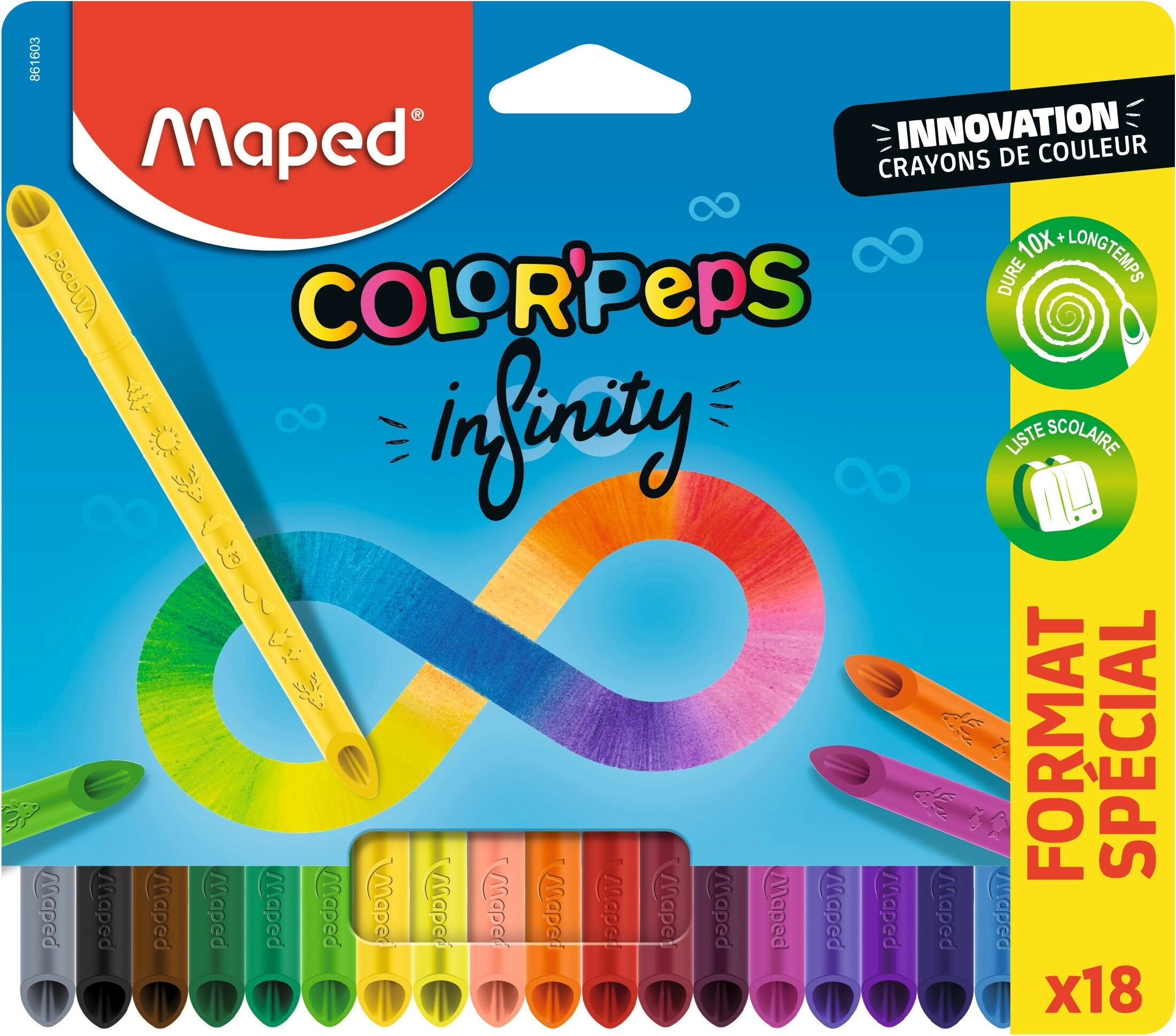 Maped Color'Peps Infinity Coloured Pencils - 18 Pcs