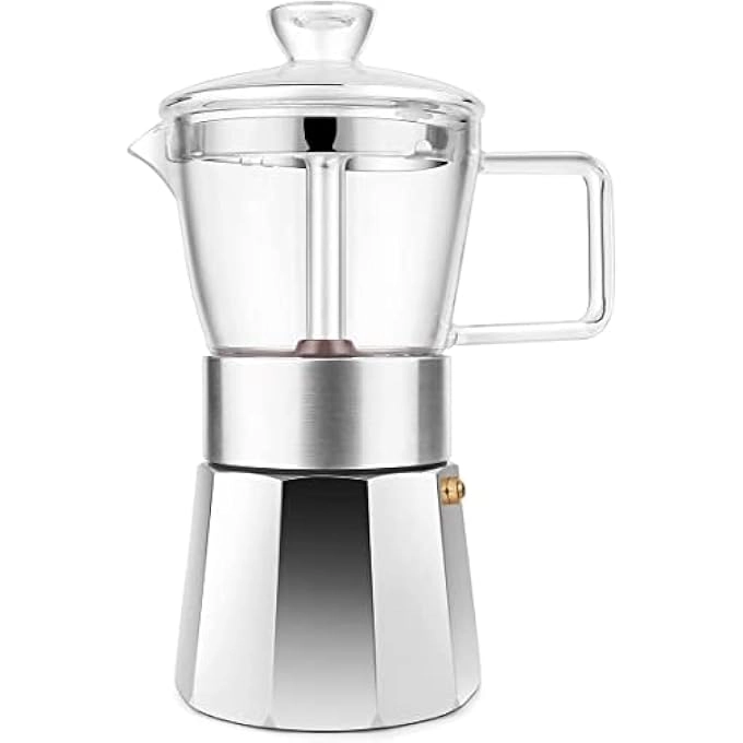 Arabest Crystal GlassTop Moka Pot