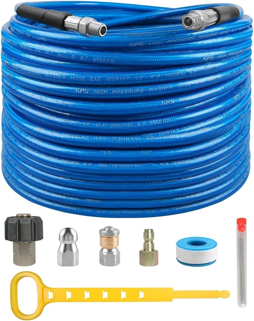 CHAVOR Pressure Washer Sewer Jetter Kit - 100 FT 6090 PSI