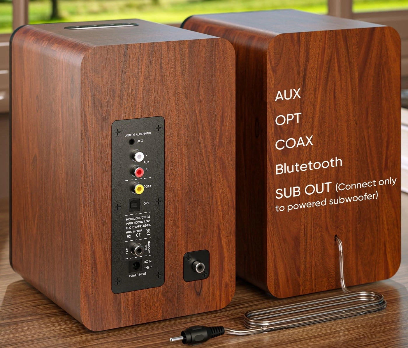 Bluetooth Bookshelf Speakers - pair 30W X 2