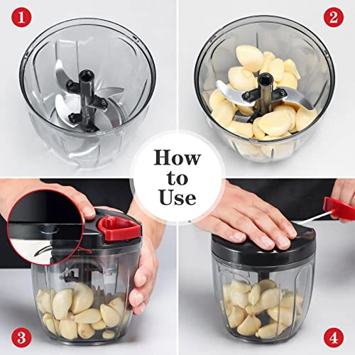 Manual Food Chopper - 900ML 5