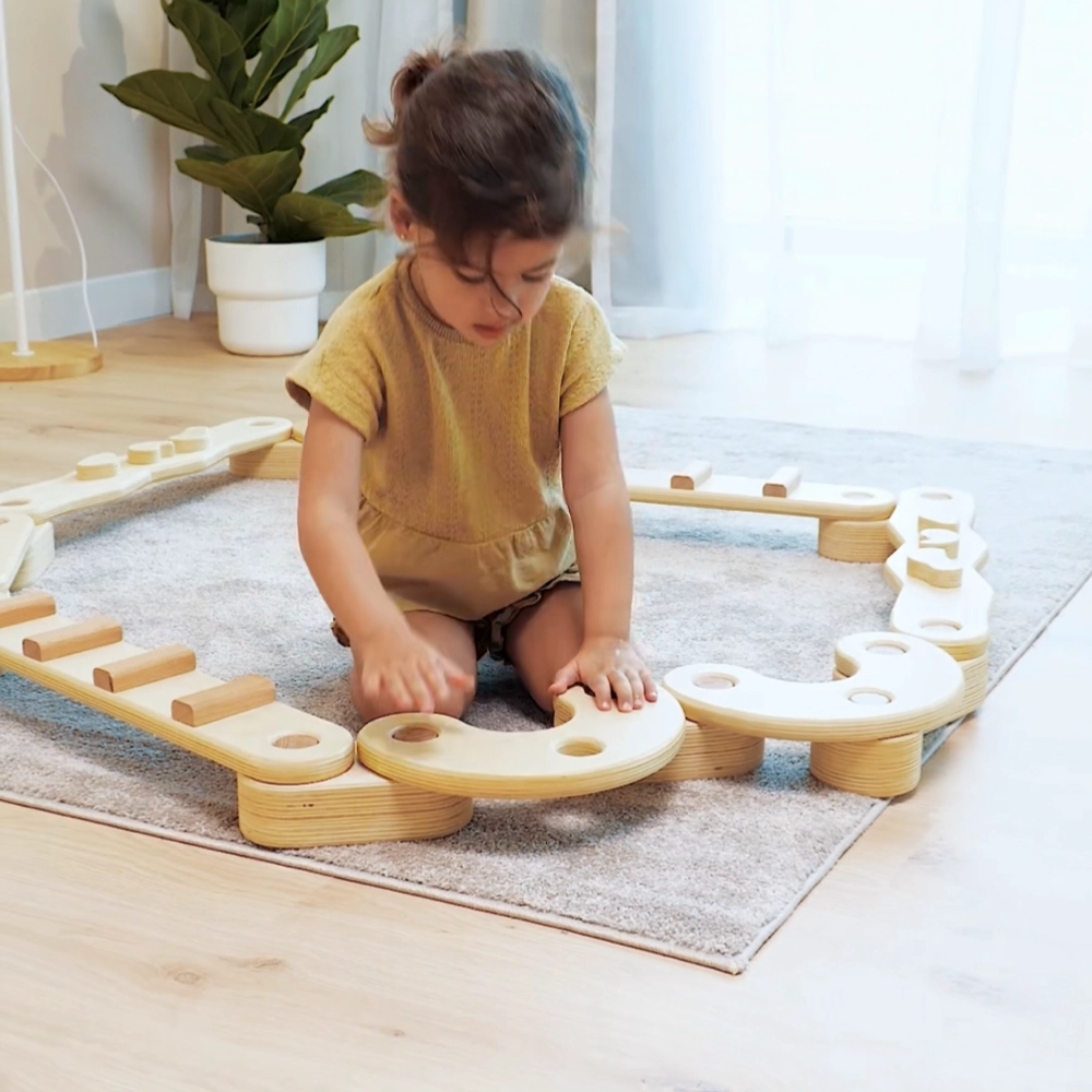 Pikler Collection Wooden Balance Beam - Suitable for 1 to 6 years Beech plywood
