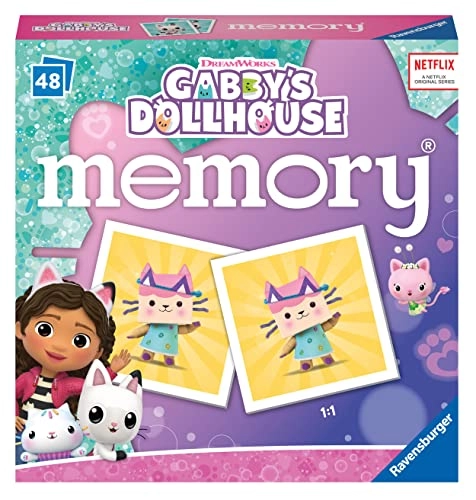 Gabbys Dollhouse Mini Memory Game - 3 years and up 48 pieces