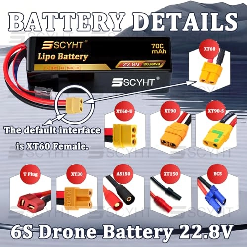 Lipo Battery - 22.8V 9000mAh 70C 2pack