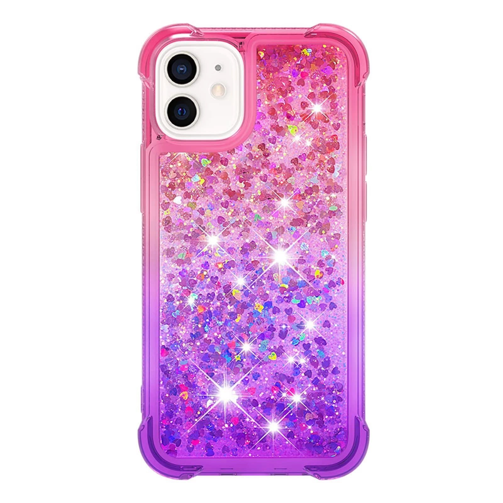 Glitter Moving Quicksand Flowing Cover Silicone Bumper for iPhone 12