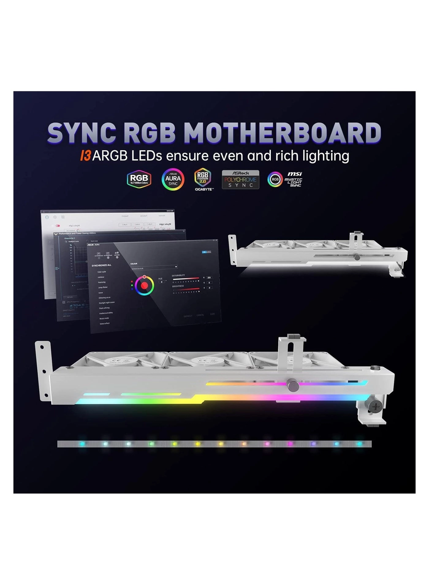 Graphics Card Cooler - 3 fans 80mm