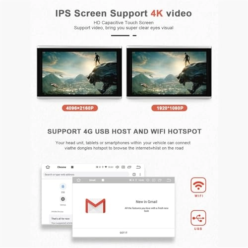 Car Headrest Video Player - 10.1in