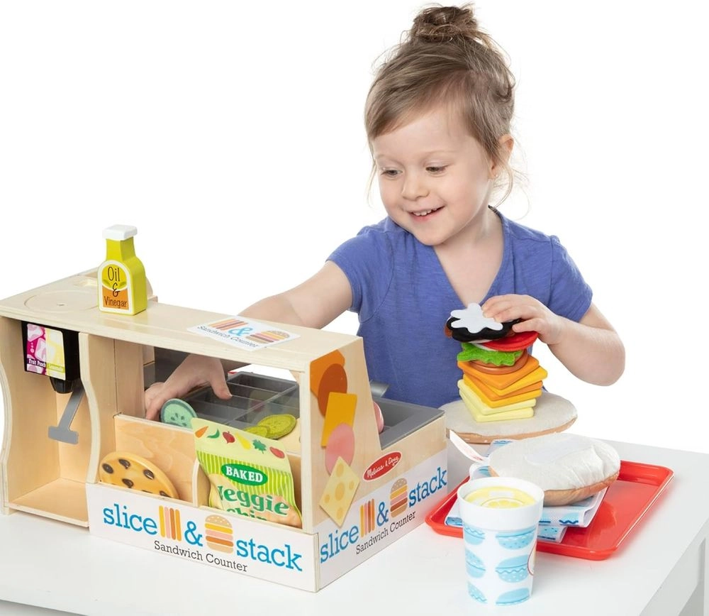 Slice & Stack Sandwich Counter Pretend Playset - 56 pcs (622-MD31650)