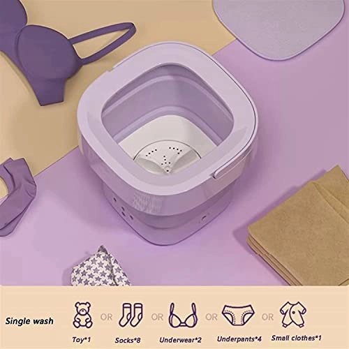 XHTONGSH غسالة قابلة للطي للطي المحمولة, غسالة صفرية اوتوماتيكية, عمل هادئ, الضوء الأزرق, ملابس داخلية غسل الملابس او عنصر صغیر, طاقة ومنطقة (Color : Green)