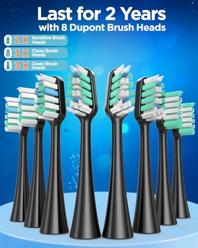 Y08U - 8 Brush Heads 120 Days Battery Life USB C