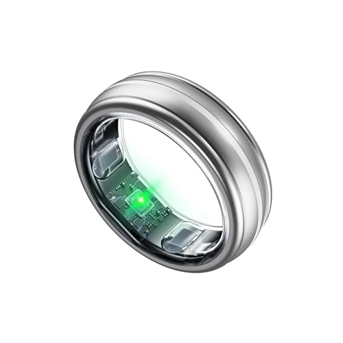 Smart Ring - Heart Rate Monitor Sleep & Step Tracker Waterproof No App Subscription