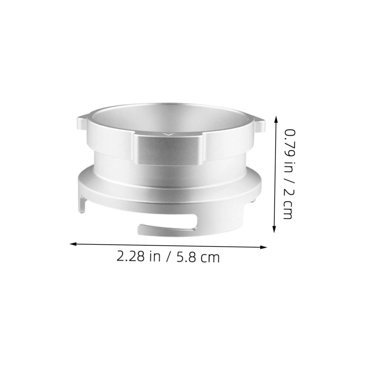 coffee dosing ring - 58mm Silver