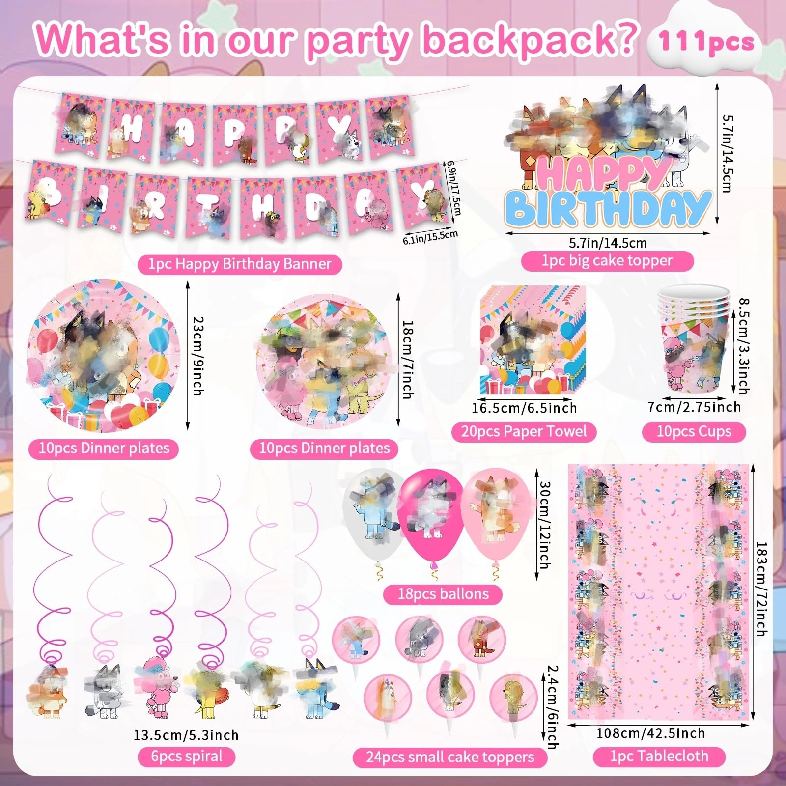 Party Tableware - 103.0 count Birthday
