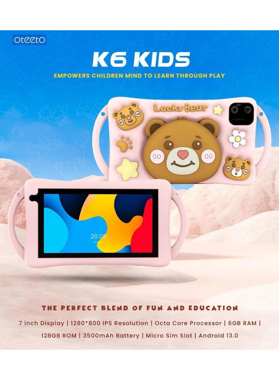K6 Kids Tablet - 6GB 7 Inch 128GB
