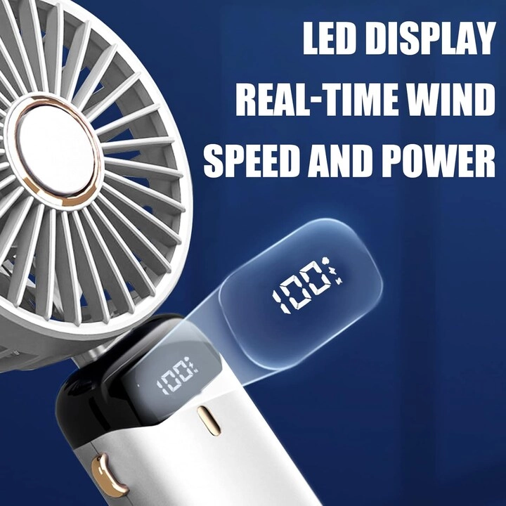 USB Rechargeable Portable Fan - 5-Speed Foldable