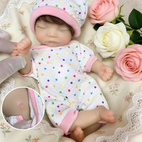 Reborn Baby Doll - 10 Inch Silicone Girl Ages 3+