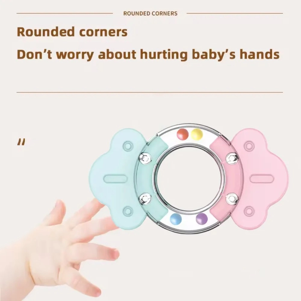 Baby Rattles & Teether Toy Set - 0 month & above Non-Toxic, Bpa-Free Materials 4-Piece Set