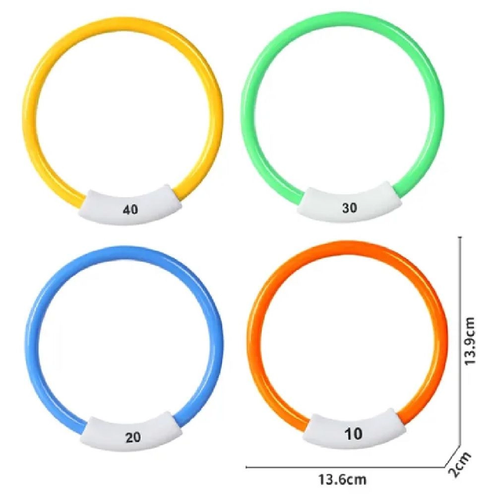 Diving Ring Toys - 4pcs Multi Colour